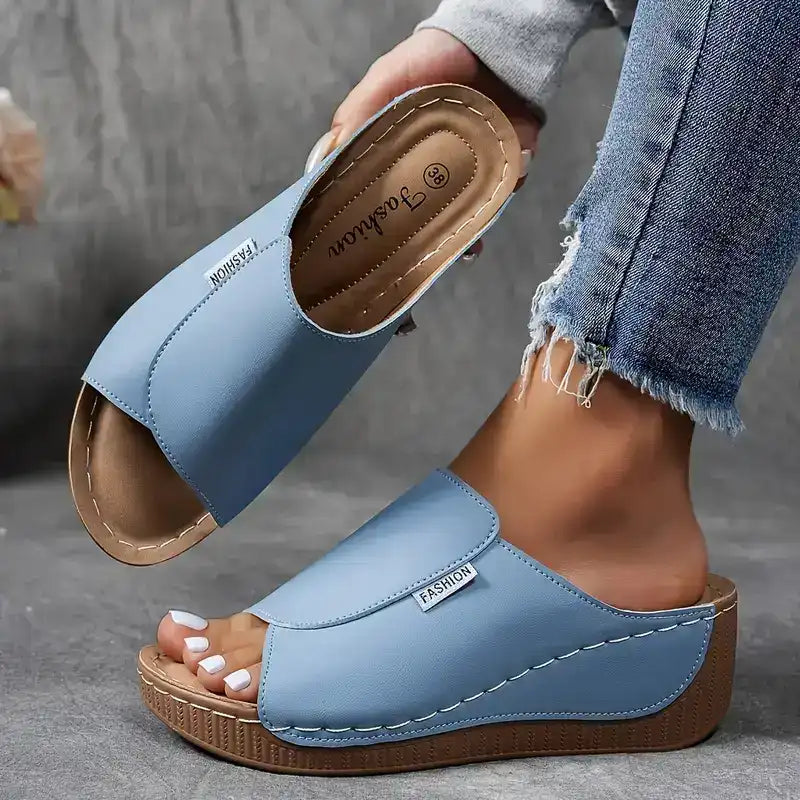 🔥HOT SALE -50% OFF🔥 Comfortable Arch Support Slides - Women's Solid Color Sandals - Breathable