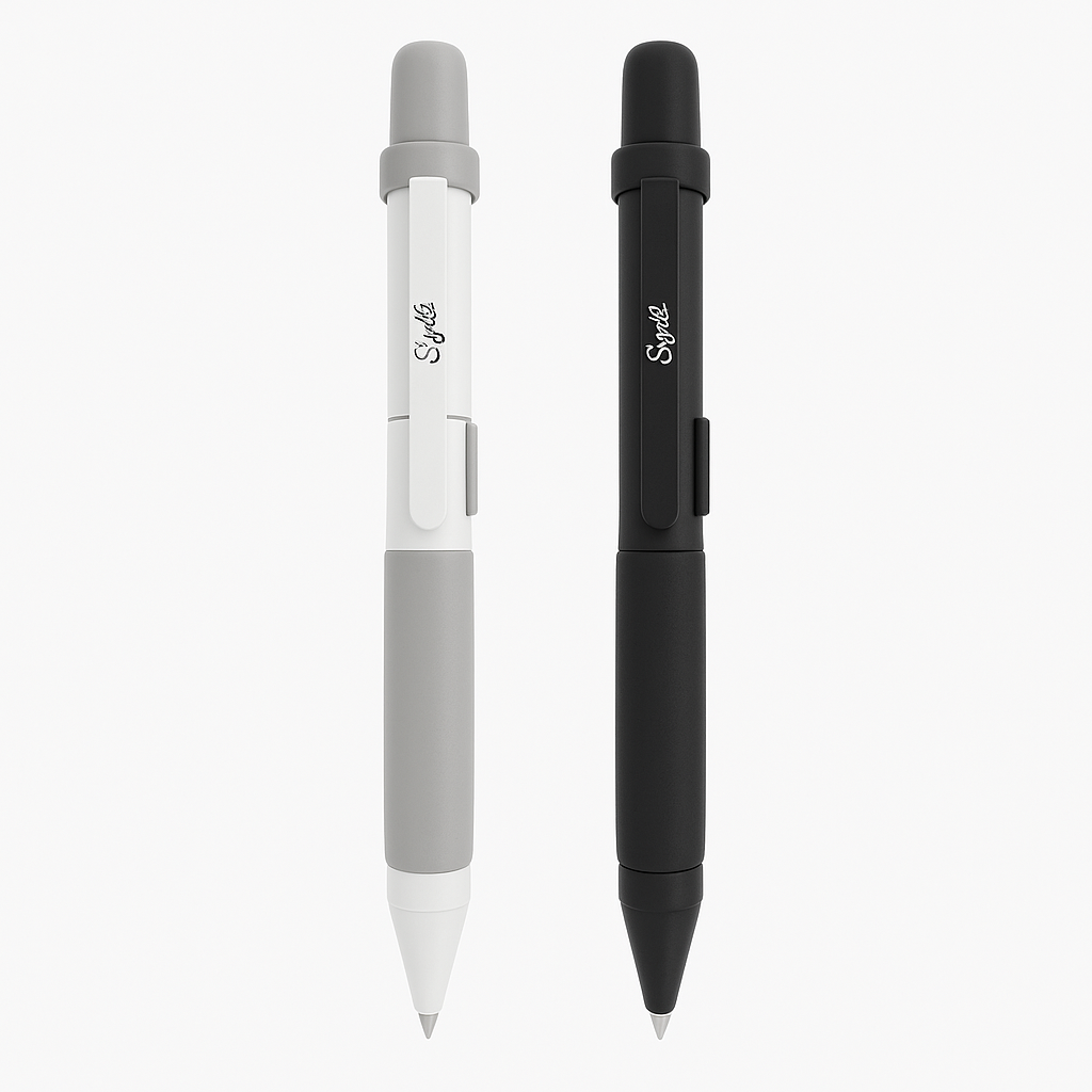 Minimalist pen design with authentic ink-writing functionality Fingertip rotation, inspiration flows with every breath