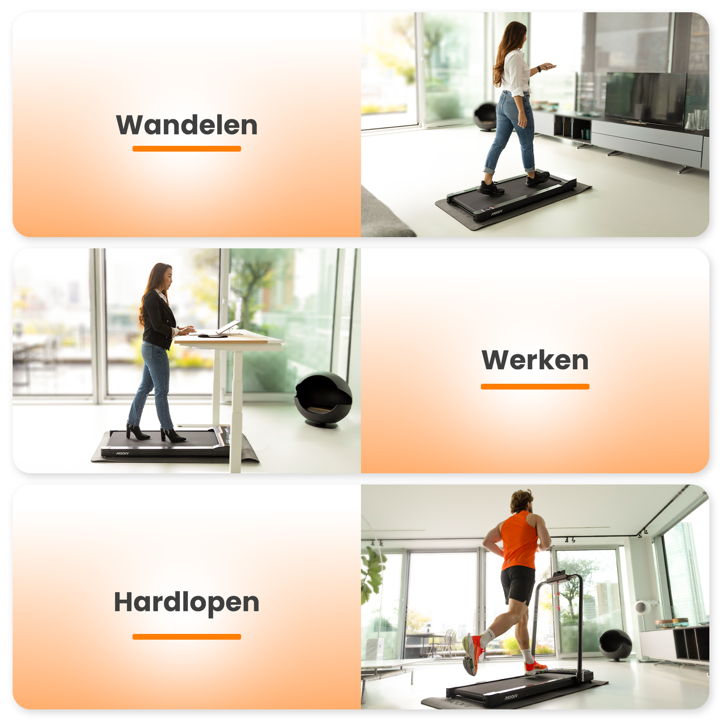Moovv SmartStep Pro v2 - Foldable Treadmill 1-12km/h