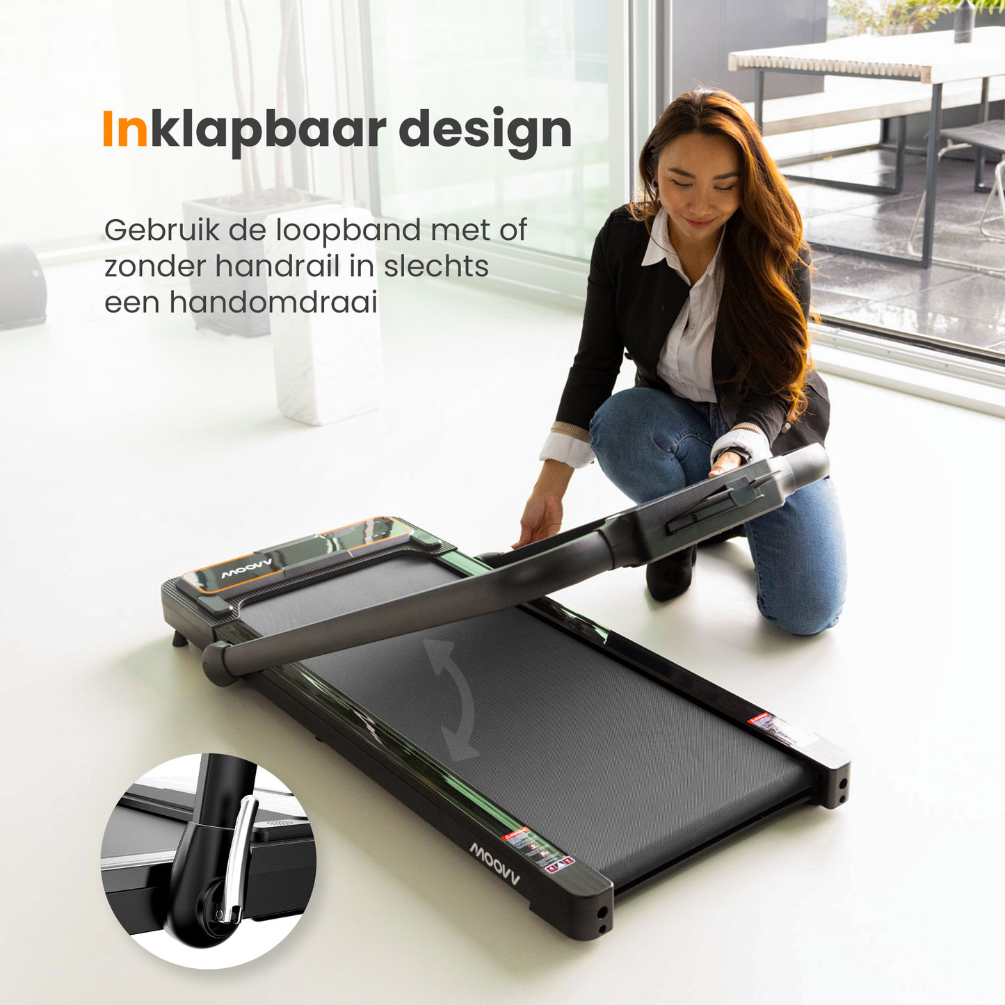 Moovv SmartStep Pro v2 - Foldable Treadmill 1-12km/h