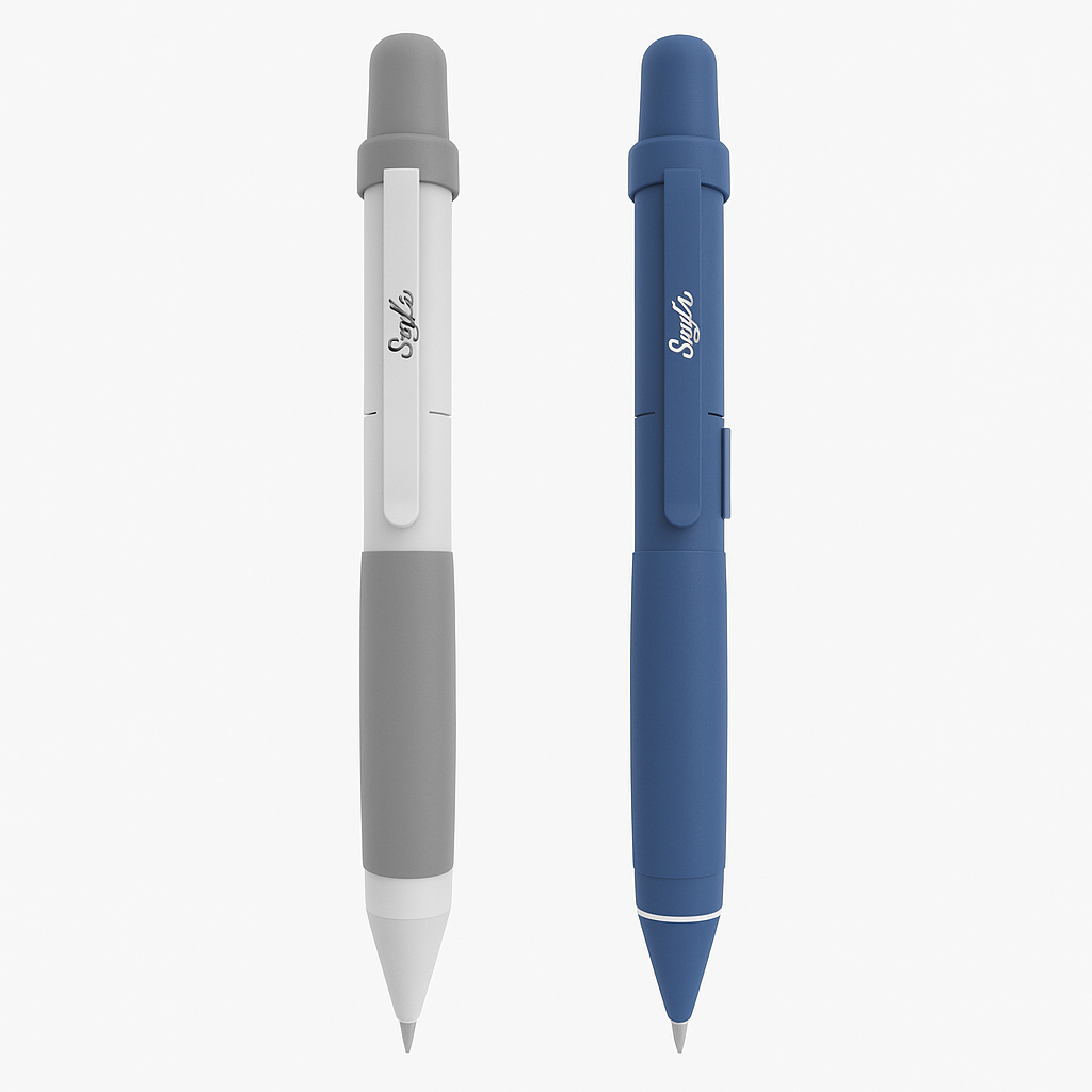 Minimalist pen design with authentic ink-writing functionality Fingertip rotation, inspiration flows with every breath